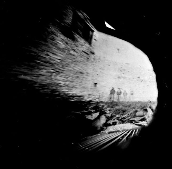 red beetroot juice developer, expired Ilfospeed 3.1 M papers, self made pinholes